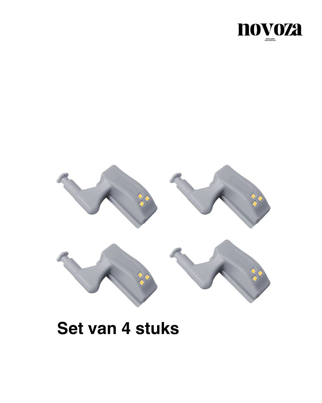 4 stuks - Wit licht