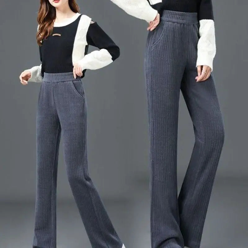 Comfortabele & Stijlvolle Wijde Damesbroek met Stretch Taille - Novoza