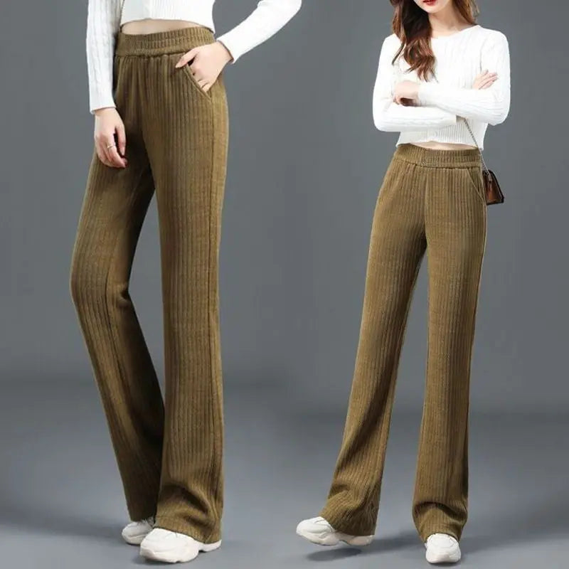 Comfortabele & Stijlvolle Wijde Damesbroek met Stretch Taille - Novoza
